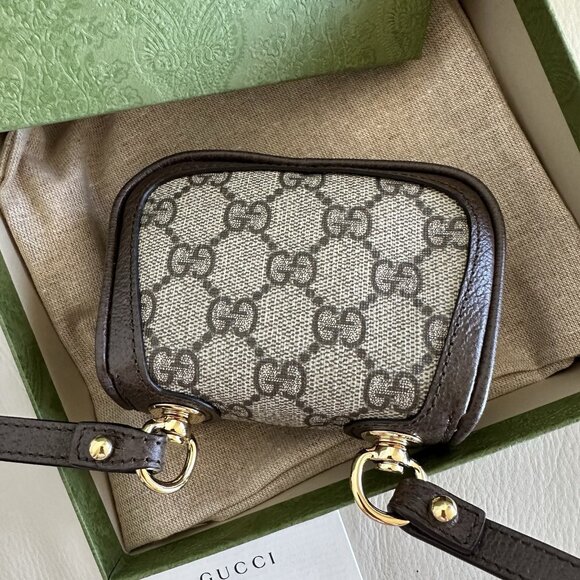 NEW Gucci GG Supreme Monogram Dollar Calfskin Blondie Card Case Wallet Textured - Picture 4 of 10